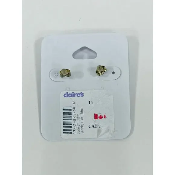 New Clarie's Gold Rhinestone Owl Earrings. WA447 - Picture 2 of 2